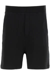 Dsquared2 Icon Print Cotton Jersey Shorts In Black (black)
