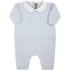 Little Bear Light Blue Babygrow For Babyboy With Writing In Light Blue