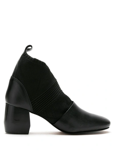 Matri Knitted Calf Length Boots In Schwarz