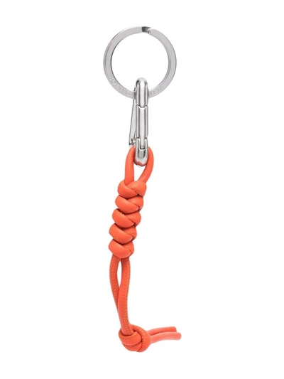Bottega Veneta 皮革钥匙链 In Orange