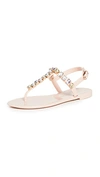 Stuart Weitzman Jaide Crystal-embellished Pvc Sandals In Pink