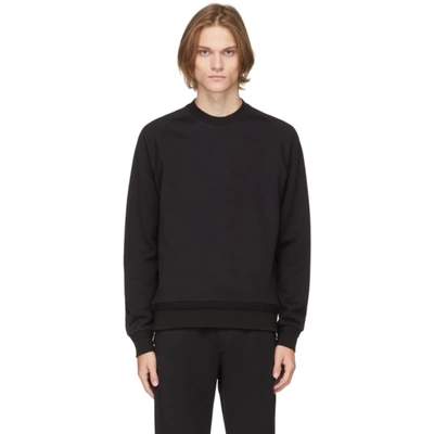 Ermenegildo Zegna Black Premium Cotton Sweatshirt In Navy