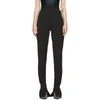 MUGLER BLACK WOOL CUT-OUT TROUSERS