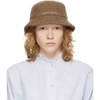 ISABEL MARANT BROWN WOOL DENJI BUCKET HAT