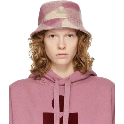 Isabel Marant Pink Check Haley Bucket Hat