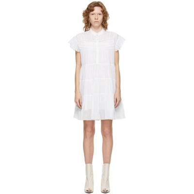 Isabel Marant Étoile Lanikaye Ruffled Tiered Cotton-voile Mini Dress In White