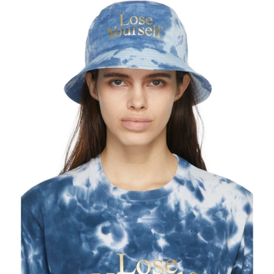 Rabanne Blue Peter Saville Edition 'lose Yourself' Bucket Hat