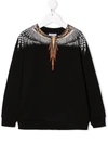 Marcelo Burlon County Of Milan Kids Black And Orange Grizzly Wings Sweatshirt In Black
