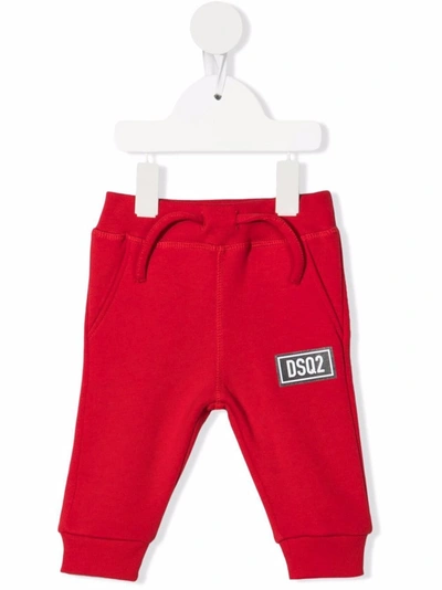 Dsquared2 Teen Logo-print Track Trousers In Red