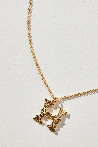Alex Monroe Floral Monogram Pendant Necklace