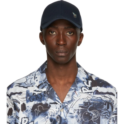 Ps By Paul Smith Ps Paul Smith Zebra Embroidered Baseball Cap In Black