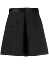 Sandro Hugo Tailored High-waist Shorts In Noir / Gris