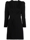 Sandro Short Python-effect Jacquard Dress In Black