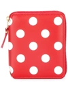 Comme Des Garçons Polka Dot Wallet Accessories In Red