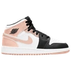 Jordan 1 Mid Little Kids' Shoes In White/arctic Orange/black