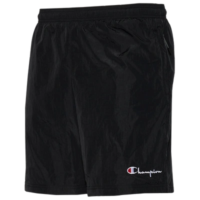 Champion Nylon Athletic Shorts In Black/white