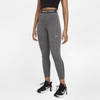Nike Women's  Pro 365 High-waisted 7/8 Mesh Panel Leggings In Black/white
