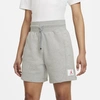 Jordan Flight Women's Fleece Shorts In Gray Heather/gray Heather
