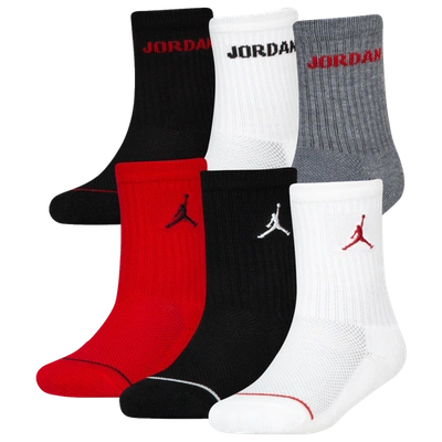 JORDAN BOYS JORDAN LEGEND CREW SOCKS 6-PACK