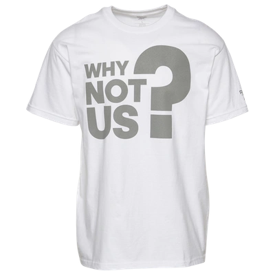 Reebok Mens  Why Not Us T-shirt In White/grey