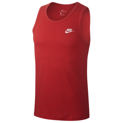 Nike Embroidered Futura Tank Top In University Red/black