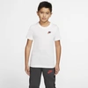 Nike Kids' Sportswear Logo T-shirt In White/red