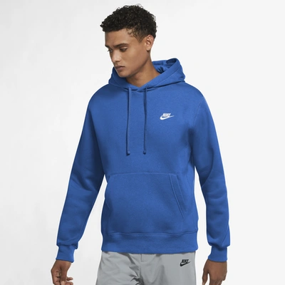 Nike Sportswear Club Fleece Hoodie Logo Sweatshirt In Blue