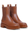 Gianvito Rossi Chester Leather Chelsea Boots In Tan