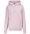 Saint Laurent Printed Cotton-jersey Hoodie In Purple
