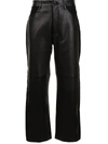 DION LEE CROPPED LEATHER TROUSERS