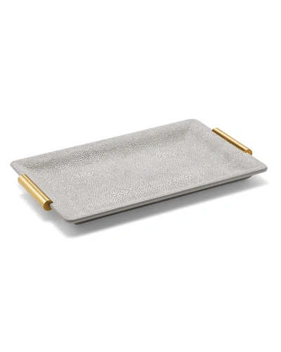 Aerin Shagreen Small Vanity Tray In White