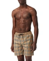 Burberry Men's Mid-length Vintage Check Swim Trunks In Archive Beige Ip