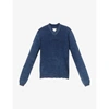 MAISON MARGIELA DISTRESSED V-NECK COTTON-KNIT JUMPER,R03720955