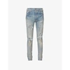 Amiri 15cm Mx1 Playboy Tapered Denim Jeans In Clay Indigo