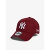 New Era 9forty New York Yankees Cotton Baseball Cap In Red And White
