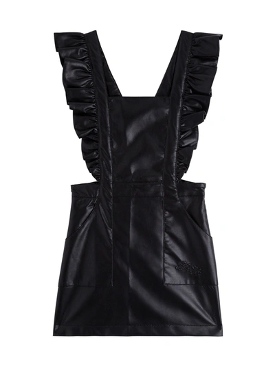 Philosophy Di Lorenzo Serafini Teen Faux Leather Pinafore Dress In Black