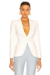 Alexander Mcqueen Single-breasted Peaked Lapels Blazer In Light Ivory