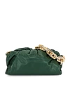 Shop Bottega Veneta The Chain Pouch Bag In Raintree & Gold