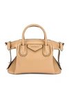 Givenchy Small Antigona Soft Satchel Bag In Calfskin In Beige Cappuccino