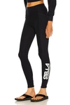 Stella Mccartney Logo-print Scuba Leggings In Navy
