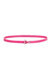 Bottega Veneta Small Triangle Belt In Bon Bon & Silver