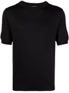 Sandro Round-neck Short-sleeved T-shirt In Black