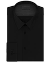 Calvin Klein X Men's Extra-slim Fit Thermal Stretch Performance Solid Dress Shirt In Black