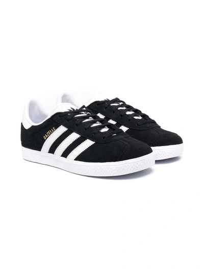 Adidas Originals Kids' Gazelle Low Top Sneakers In Cblack/ftwwht/goldmt