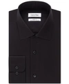 Calvin Klein Men's Steel Extra-slim Fit Non-iron Performance Stretch Herringbone Dress Shirt In Black