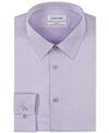 CALVIN KLEIN STEEL MEN'S SLIM-FIT NON-IRON HERRINGBONE DRESS SHIRT