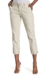 Ag Caden Straight Crop Jeans In Leatherette Lt Pale Smoke