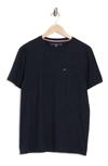 Tommy Hilfiger T-shirt With Round Neck And Short Sleeves In Sky Captain