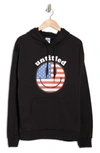 DESIGNS UNTITLED STARS & STRIPES SMILEY GRAPHIC PULLOVER HOODIE