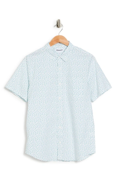 Abound Mini Print Regular Fit Shirt In White Hash Marks